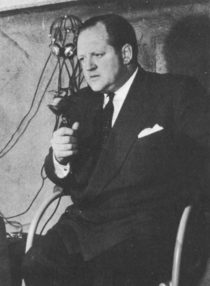 Dimbleby with microphone