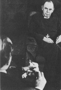 Dimbleby sits opposite a bishop