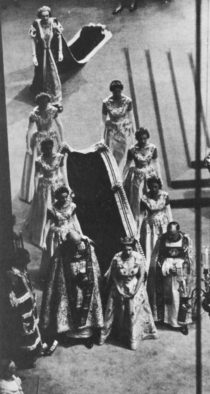 The Queen exists the Abbey